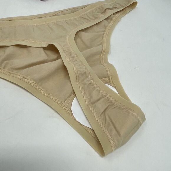 EVERYDAY Stitch Fix Thongs Womens 3X Made in Italy NEW Cotton Beige Red Lot of 8 - Picture 6 of 14